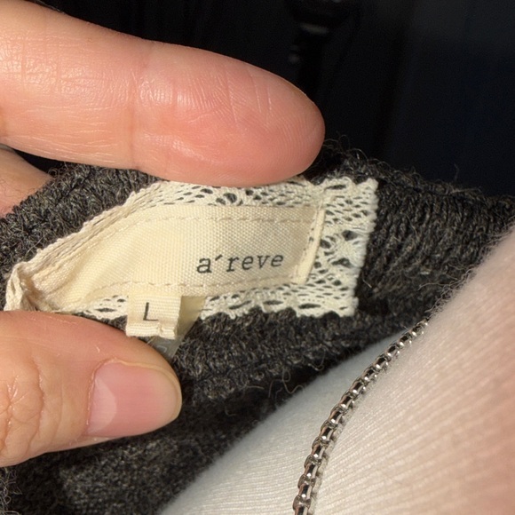 A'Reve Gray and Black Lace Midi Dress - Picture 7 of 9